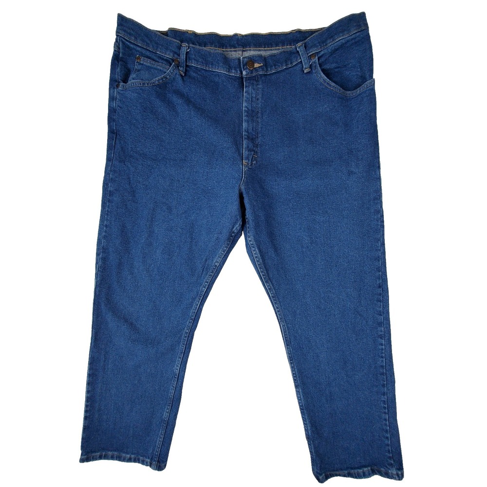 Wrangler Blue Straight Leg Jeans 42x30 Zipper Fly